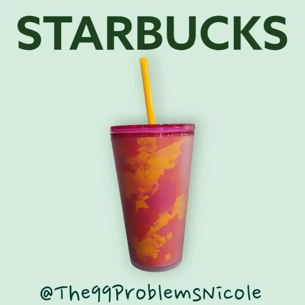 Starbucks Summer Floral soft Touch Pink